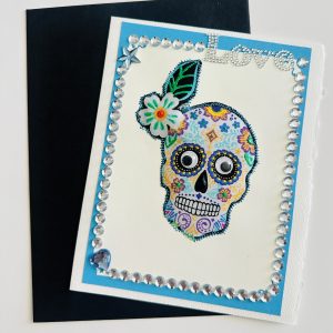 Stitched Sugar Skull Card