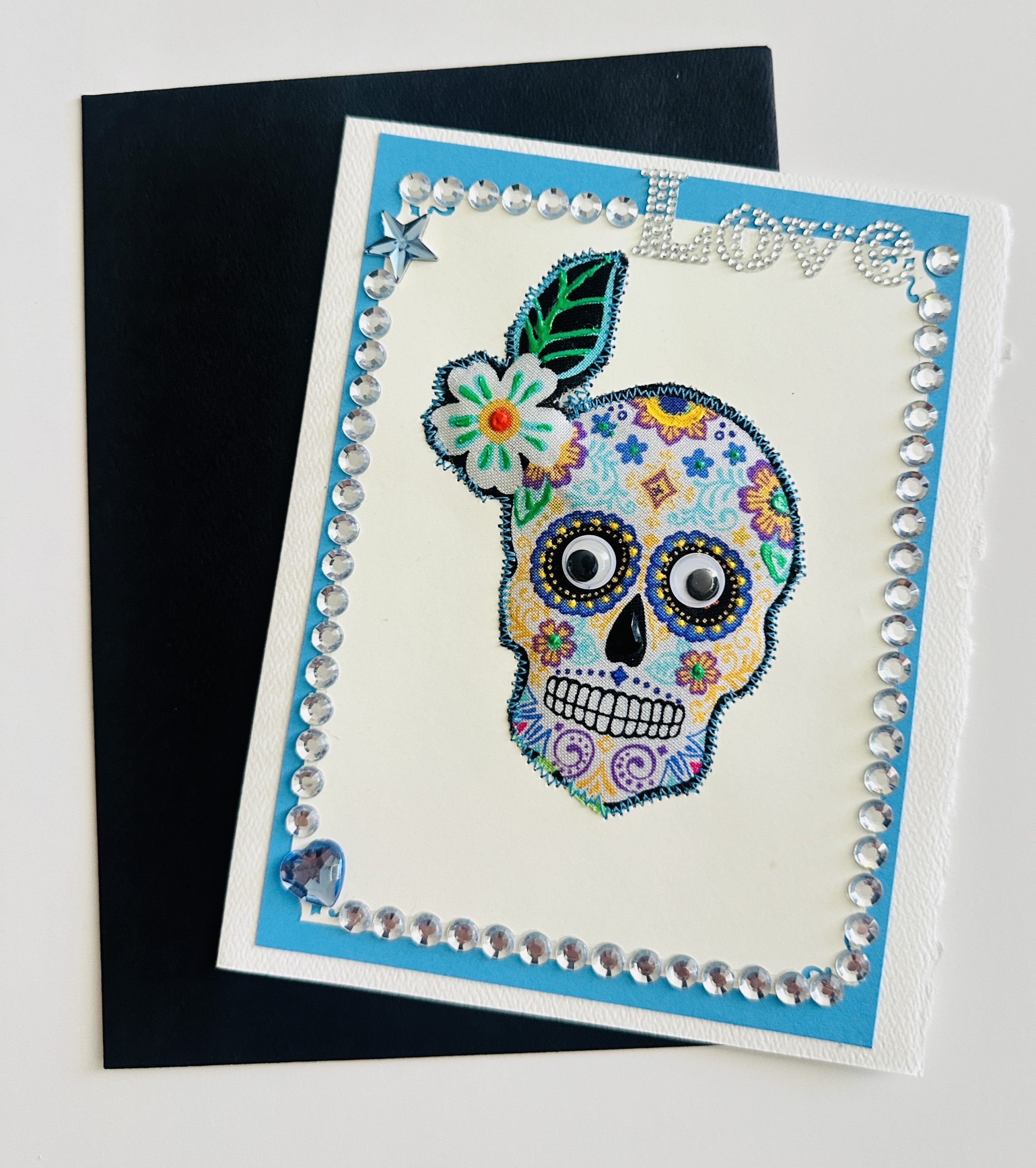 Stitched Sugar Skull Card