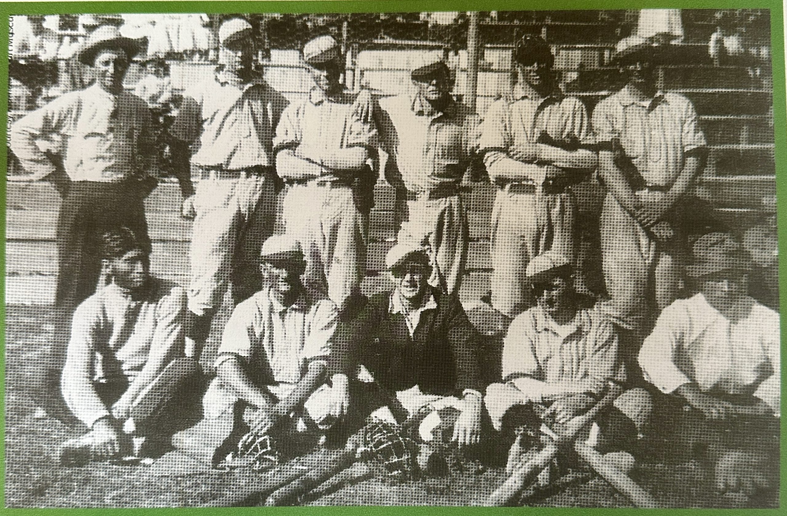 Historic black-and-white photo of the Modocs baseball team posing together outdoors in early 20th-century baseball uniforms, gloves, and caps.